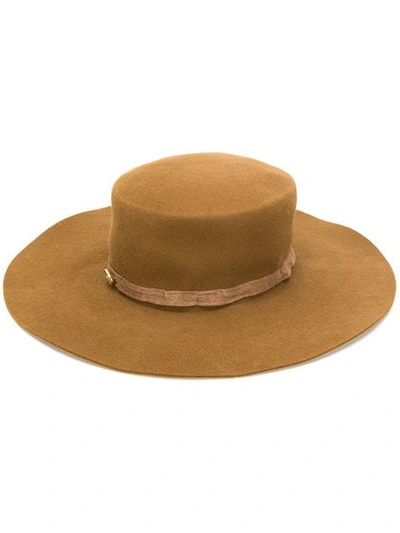 Pre-owned Gucci Appliqué Hat In Brown