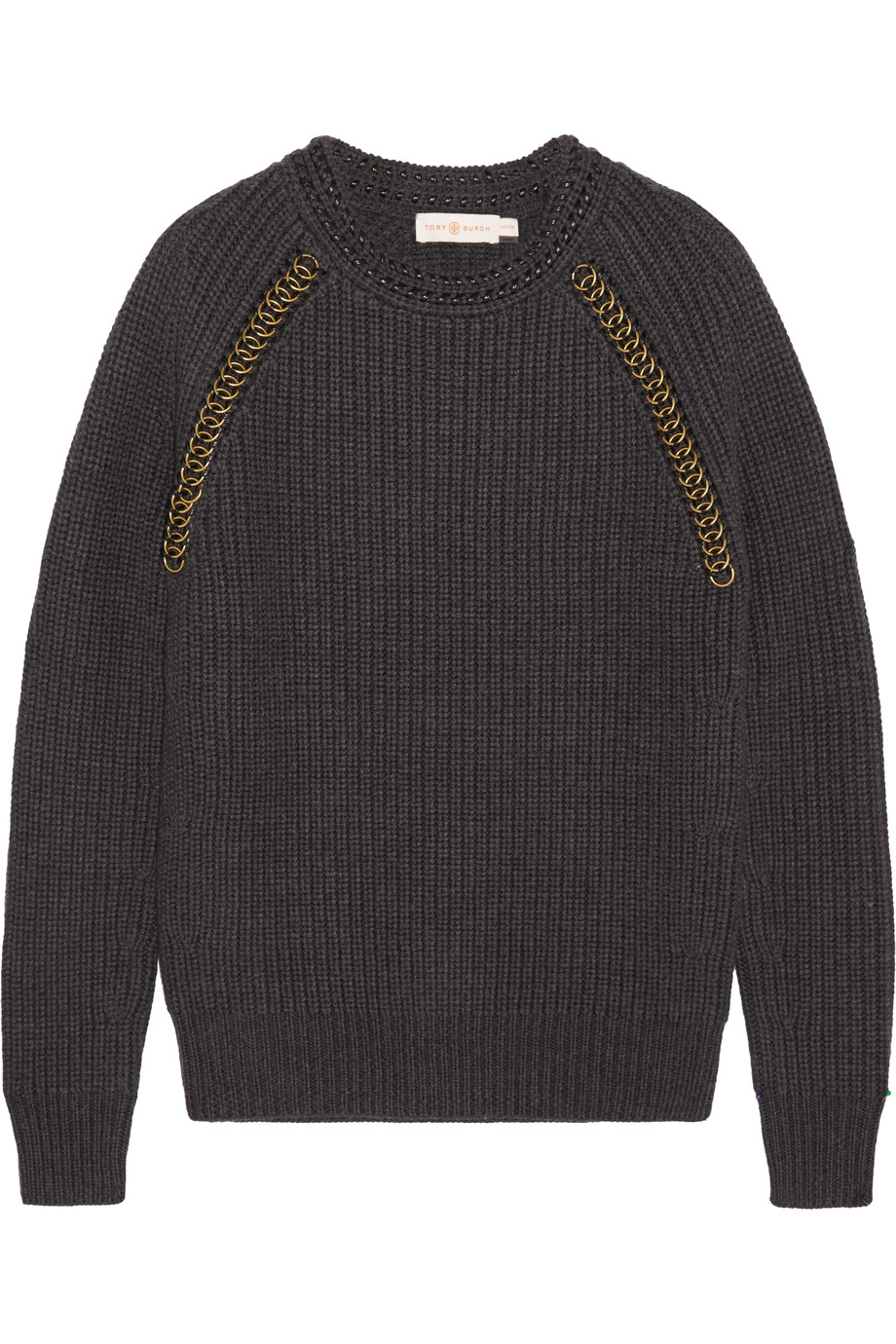 Tory Burch Trudy Embellished Wool Sweater | ModeSens