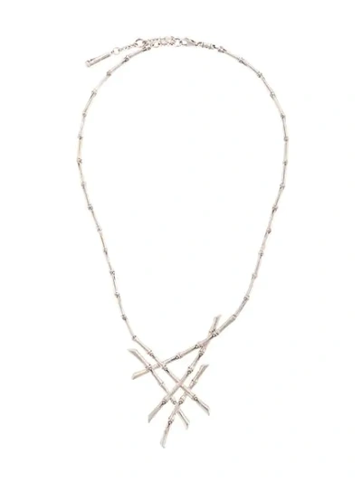 John Hardy Bamboo Necklace In Silver