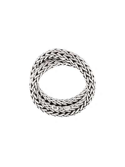 John Hardy Classic Chain Overlap Ring In Silver