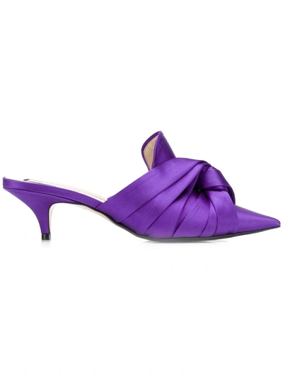 N°21 Low Heel Mules In 紫色