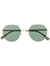 Fendi Round Sunglasses In 黑色