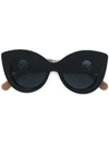 Fendi 50mm Oversized Cat Eye Sunglasses - Black