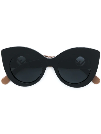 Fendi 50mm Oversized Cat Eye Sunglasses - Black
