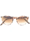 Persol Round Frame Sunglasses In Brown