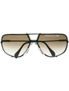 Cazal Aviator Framed Sunglasses In Black