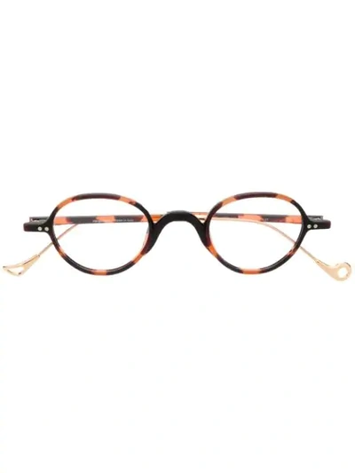 Eyepetizer Tortoiseshell Round Frame Glasses In 棕色