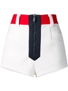 Miu Miu Techno Fabric Shorts In White