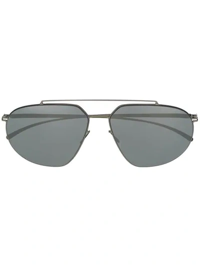 Mykita X Maison Margiela Essential Aviator Sunglasses In Silver