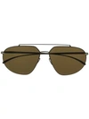 Mykita X Maison Margiela Essential Aviator Sunglasses In Green