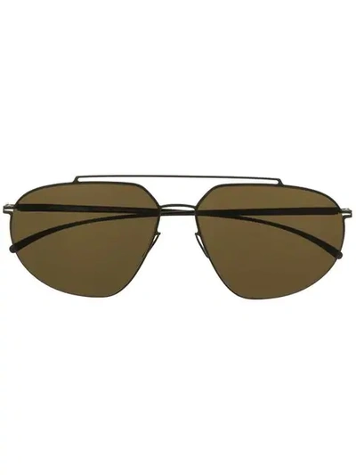 Mykita X Maison Margiela Essential Aviator Sunglasses In Green