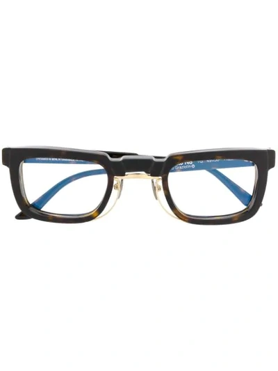 Kuboraum Rectangular Frame Glasses In Brown