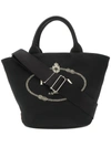 Prada Logo Print Tote Bag - Black