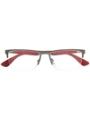 Ray Ban Rectangular Frame Glasses In Red