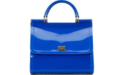 Dolce & Gabbana Sicily Shoulder Bag In Blu