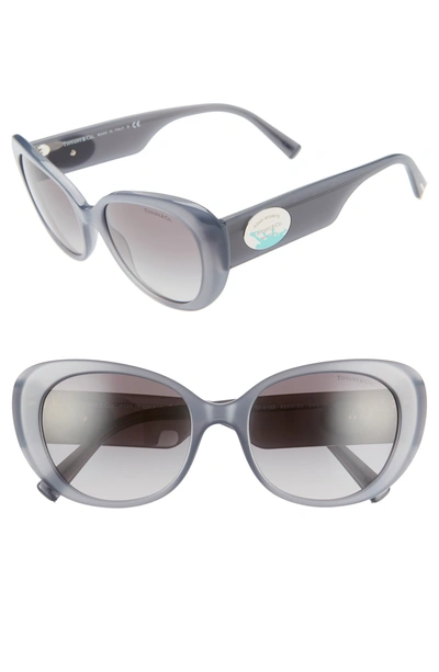 Tiffany & Co Return To Tiffany 54mm Oval Sunglasses - Opal Grey Gradient