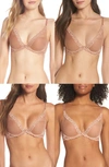 Natori Feathers Underwire Contour Bra In Caramel