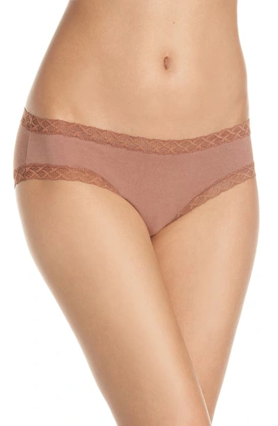 Natori Bliss Cotton Girl Briefs In Cinnamon