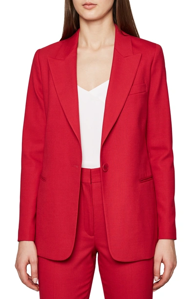 Reiss Livvi Slim-fit Blazer In Magenta