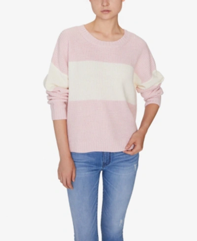 Sanctuary Billie Colorblock Shaker Sweater In Pink Multi