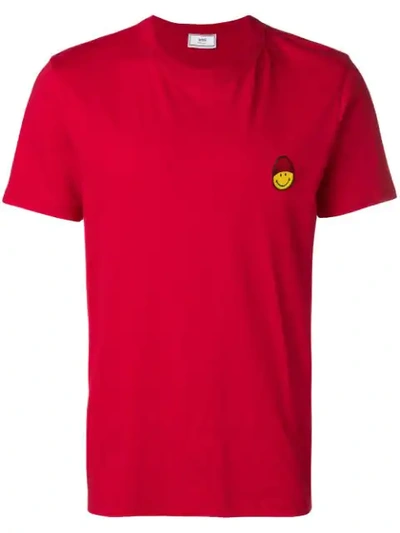 Ami Alexandre Mattiussi T-shirt Smiley Patch In Red