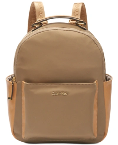 Calvin Klein Abby Backpack In Beige