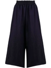 Forte Forte Cropped Wide Leg Trousers In Blue