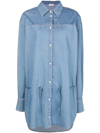 Sonia Rykiel Denim Shirt Dress In Blue