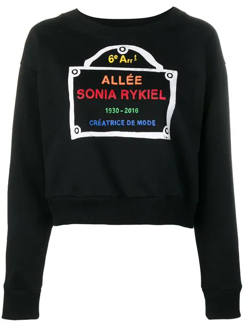 Sonia Rykiel Logo-print Sweatshirt In Black | ModeSens