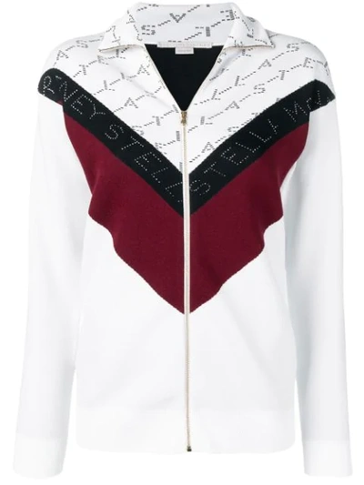 Stella Mccartney Monogram Zipped Track Jacket In White