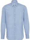 Prada Micro Dots Shirt In Blue