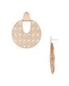 Kendra Scott Diane Latticework Medallion Drop Earrings In Rose Gold