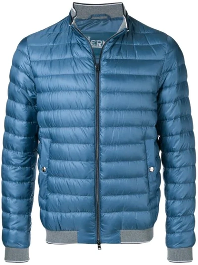 Herno Quilted Jacket In Blue