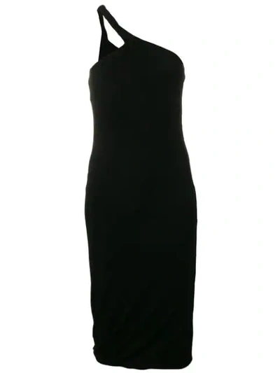 Tom Ford One-shoulder Midi Dress In Lb999 Black