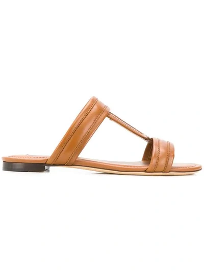 Tod's Double T Sandals In Brown