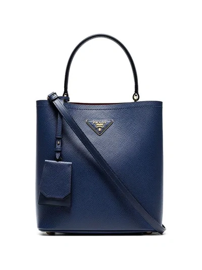 Prada Saffiano Tote Bag - Blue In Blue