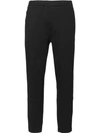 Prada Straight-leg Cotton Chino Trousers In Nero (black)