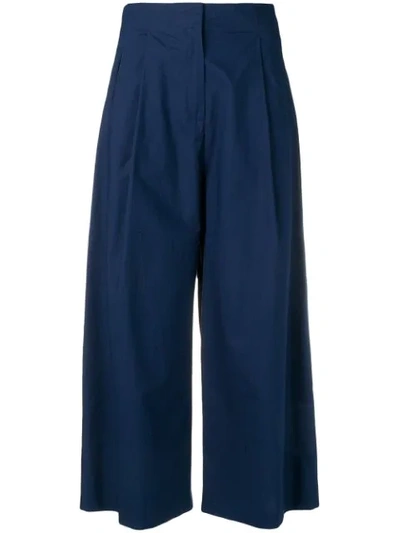 Etro Cropped Palazzo Pants In Blue