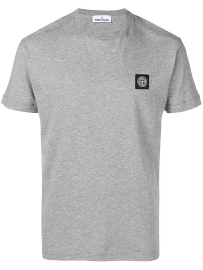 Stone Island Crewneck Logo T In Grey