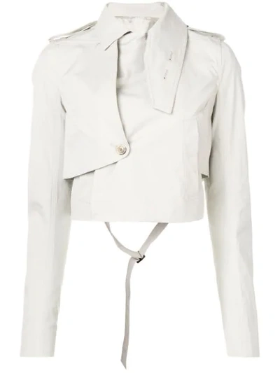 Rick Owens Cropped Length Jacket In Neutrals