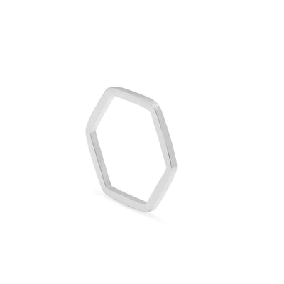 Myia Bonner Recycled Silver Hexagon Ring
