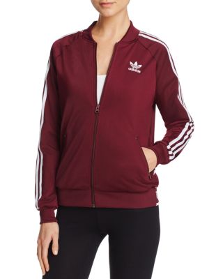 adidas supergirl track jacket burgundy
