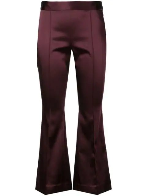 satin flare pants