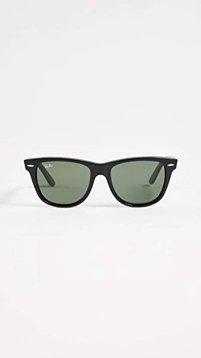 Ray Ban Standard Classic Wayfarer 50mm Polarized Sunglasses - Black Polarized In Green