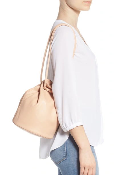 Mansur Gavriel Lambskin Leather Drawstring Pouch In Rosa