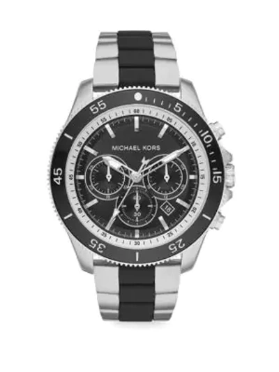 Michael Kors Theroux Chronograph Stainless Steel Watch In Silver
