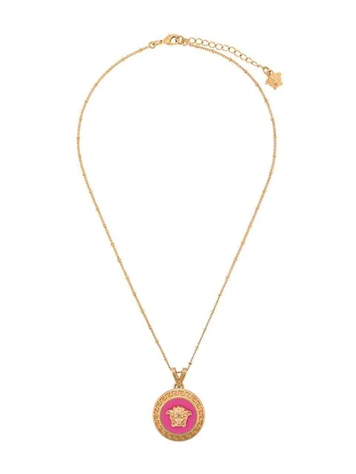 Versace Medusa Medallion Necklace In Gold