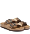 Marc Jacobs Metallic-sandalen Mit Schnalle In Oro