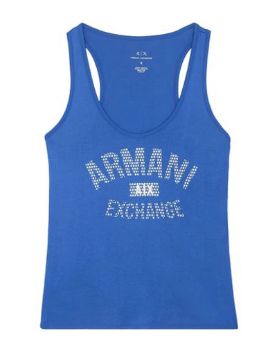 Armani Exchange Tank Top In Azure