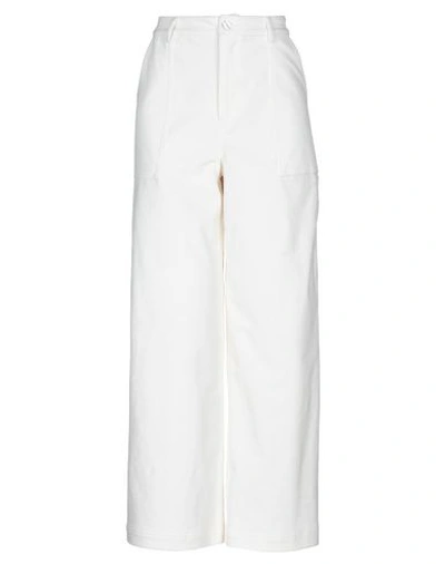 Ganni Pants In White